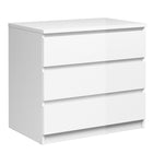 Alaska 3 Drawers White Gloss Chest of Drawer - FurniComp