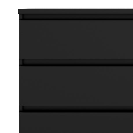 Alaska 5 Drawers Matt Black Chest of Drawer - FurniComp