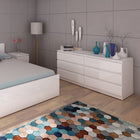 Alaska 5 Drawers White Gloss Chest of Drawer - FurniComp
