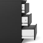 Alaska Matt Black 3 Drawer Bedside - FurniComp