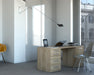 Alba 4 Drawer 1 Door Sonoma Oak Home Office Desk - FurniComp