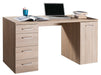 Alba 4 Drawer 1 Door Sonoma Oak Home Office Desk - FurniComp