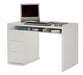 Alpha 3 Drawer White Gloss Home Office Desk - FurniComp