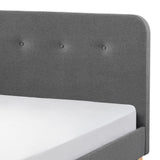 Andor Grey Fabric Curved Retro Bed - FurniComp