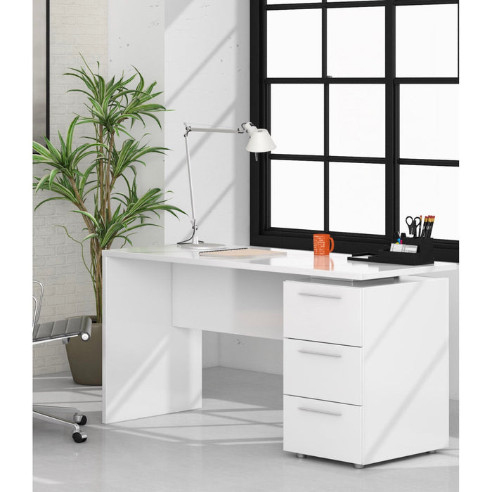 Arco Artic White Home Office Computer Desk - FurniComp