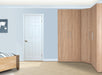 Aria 1 Door Oak Corner Wardrobe - FurniComp