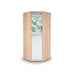 Aria/Louise 1 Door Oak Mirrored Corner Wardrobe - FurniComp