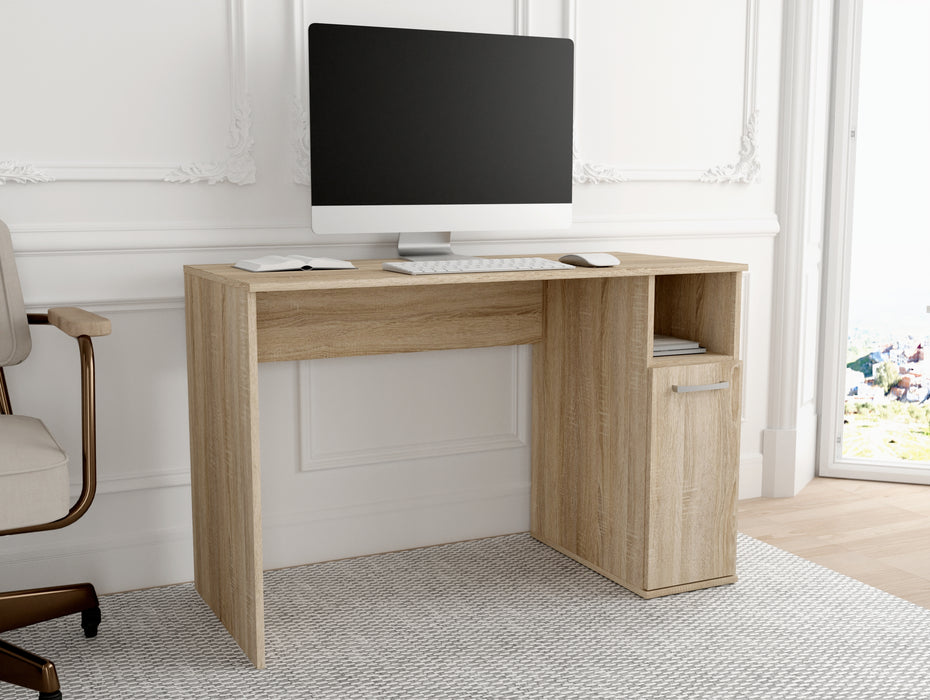Arlo 1 Door Small Oak Desk Study Table - FurniComp