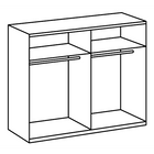 Arvada 2 Door Concrete Grey 225cm Mirrored Sliding Door Wardrobe - FurniComp
