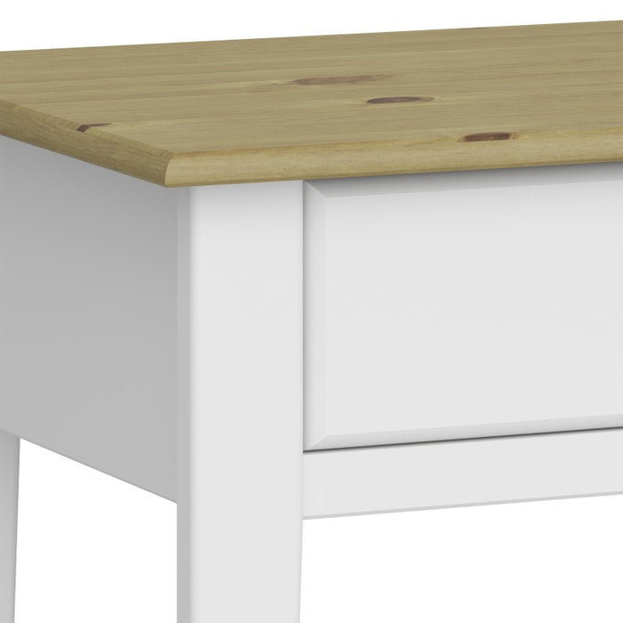 Ashley 2 Drawer White and Pine Dressing Table - FurniComp