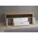 Aura 2 Door 2 Drawer Large White and Oak TV Unit - FurniComp