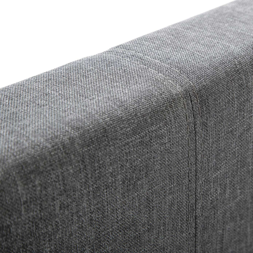 Aversa Light Grey Fabric Standard Bed - FurniComp