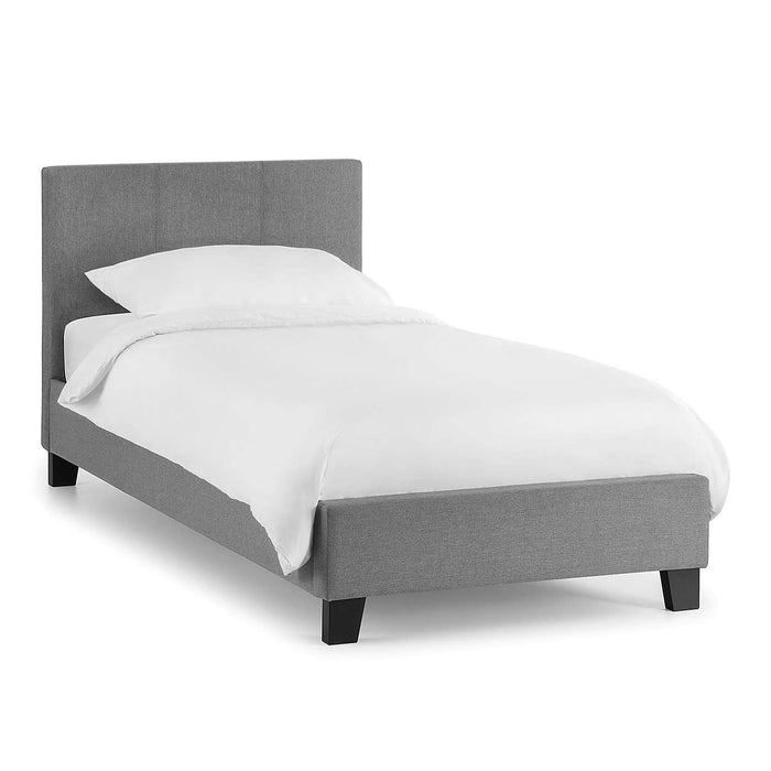 Aversa Light Grey Fabric Standard Bed - FurniComp