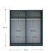Axel 2 Door 180cm Anthracite Mirrored Sliding Door Wardrobe - FurniComp