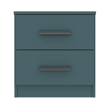 Axel 2 Drawer Anthracite Bedside Cabinet - FurniComp