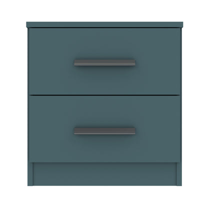 Axel 2 Drawer Anthracite Bedside Cabinet - FurniComp