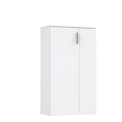 Basix White 20 Pair Large Shoe Storage Cabinet - FurniComp