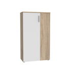 Basix White and Oak 20 Pair Large Shoe Storage Cabinet - FurniComp