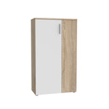 Basix White and Oak 20 Pair Large Shoe Storage Cabinet - FurniComp
