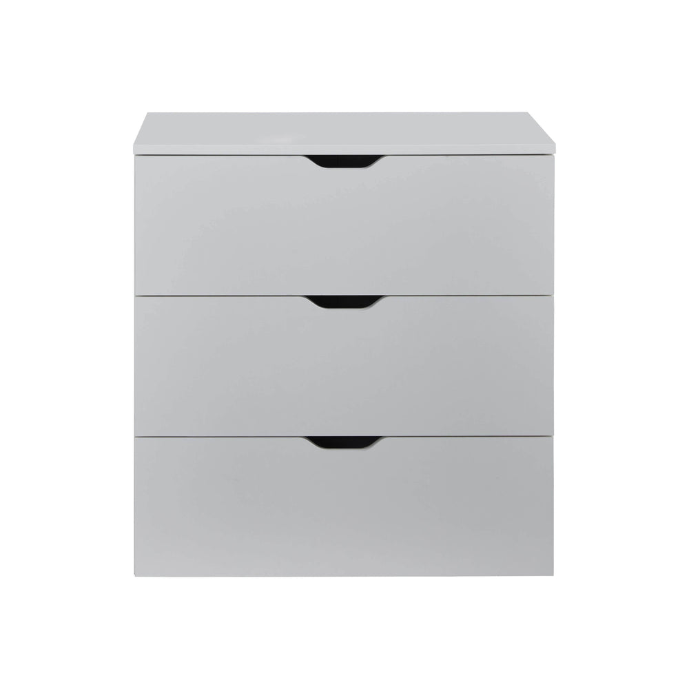 Trendy White 3 Drawer Chest of Drawer - FurniComp