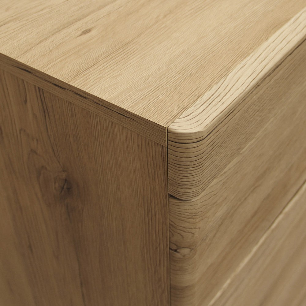 Beckenham Oak 4 + 4 Wide Chest of Drawers - FurniComp