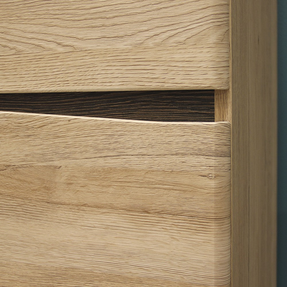 Beckenham Oak 4 + 4 Wide Chest of Drawers - FurniComp