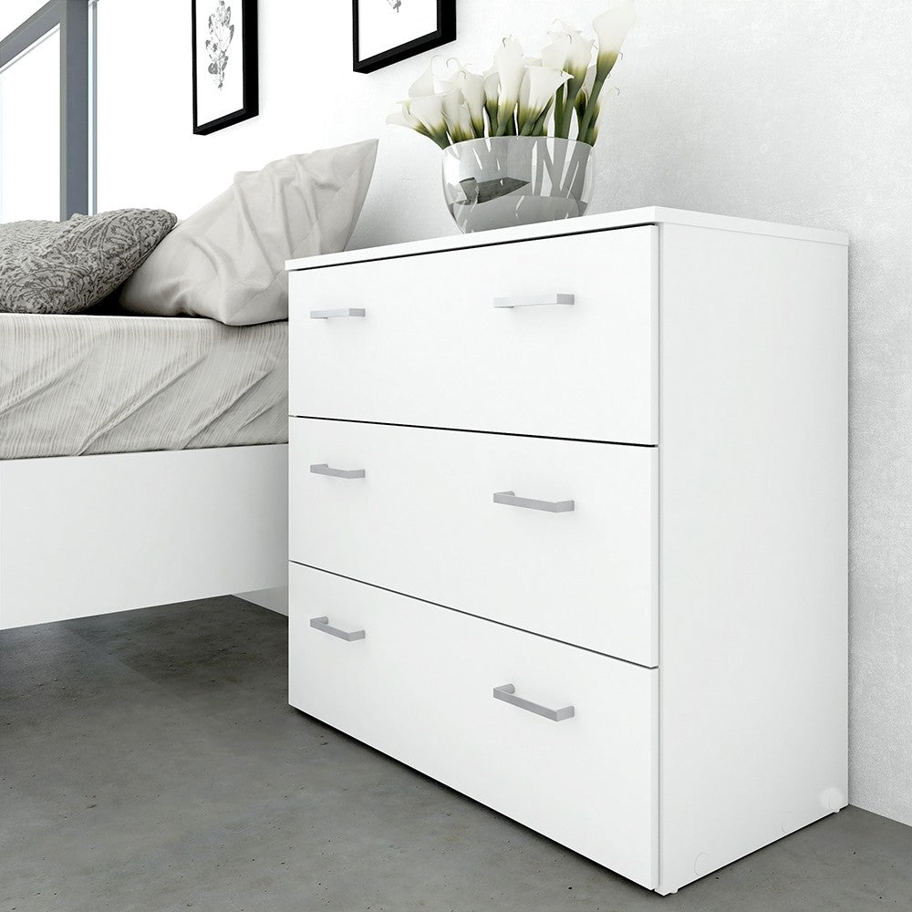 Best 3 Drawers White Chest of Drawer - FurniComp