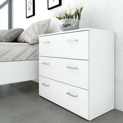 Best 3 Drawers White Chest of Drawer - FurniComp
