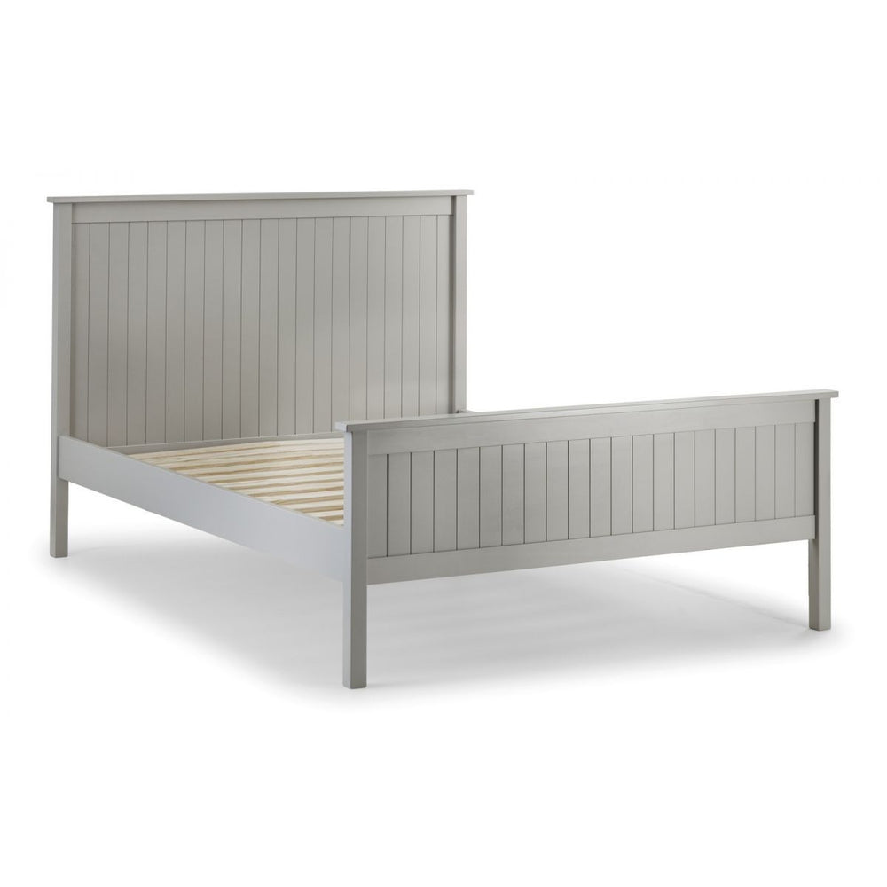 Bronx Dove Grey Lacquered Wooden Bed Frame - FurniComp
