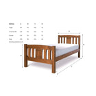 Camden Pine Wooden Bed - FurniComp