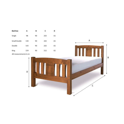 Camden Pine Wooden Bed - FurniComp