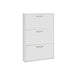 Capri 3 Drawer White Compact Shoe Storage Cabinet - FurniComp