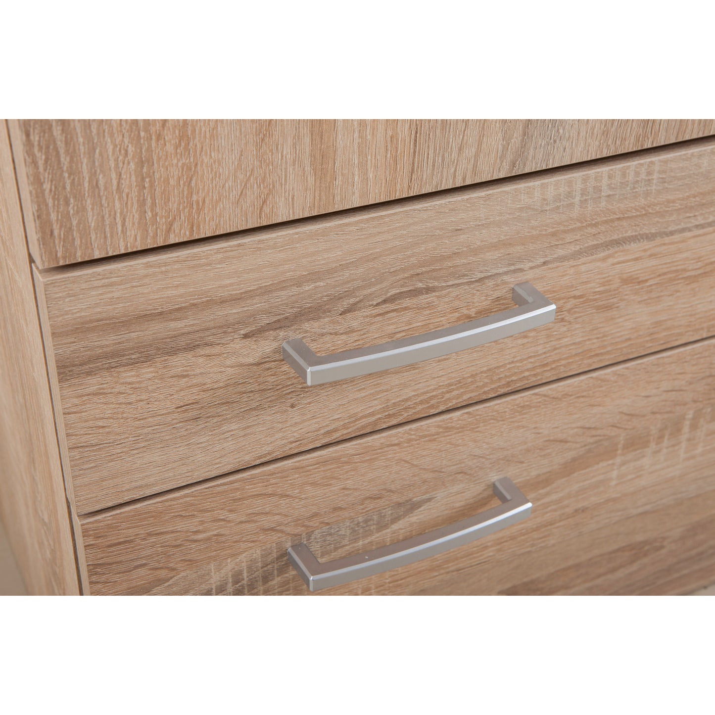 Capri Oak 2 Door 2 Drawer Wardrobe - FurniComp