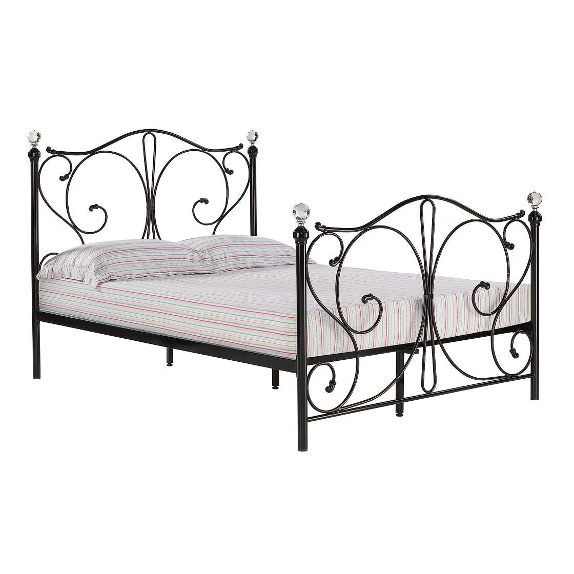 Claire Black Metal Frame Bed - FurniComp