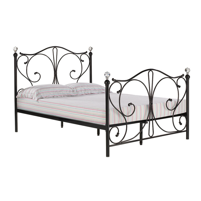 Claire Black Metal Frame Bed - FurniComp