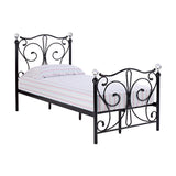 Claire Black Metal Frame Bed - FurniComp
