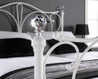 Claire White Metal Frame Bed - FurniComp