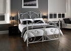 Claire White Metal Frame Bed - FurniComp
