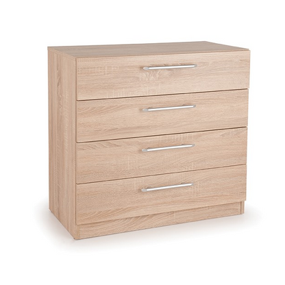 Aria 4 Drawer Oak Chest of Drawer - FurniComp