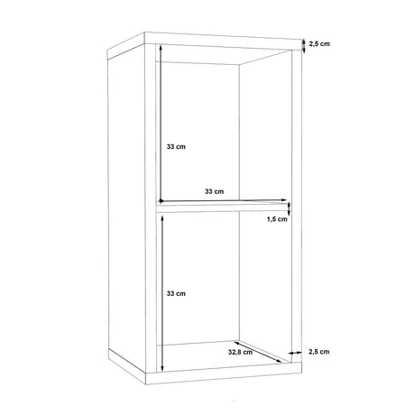Cora 2 Tier Lamp Table/Bookcase in Concrete Grey - FurniComp