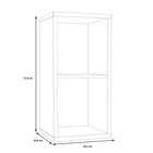 Cora 2 Tier Lamp Table/Bookcase in Concrete Grey - FurniComp