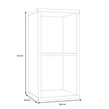Cora 2 Tier Lamp Table/Bookcase in Concrete Grey - FurniComp