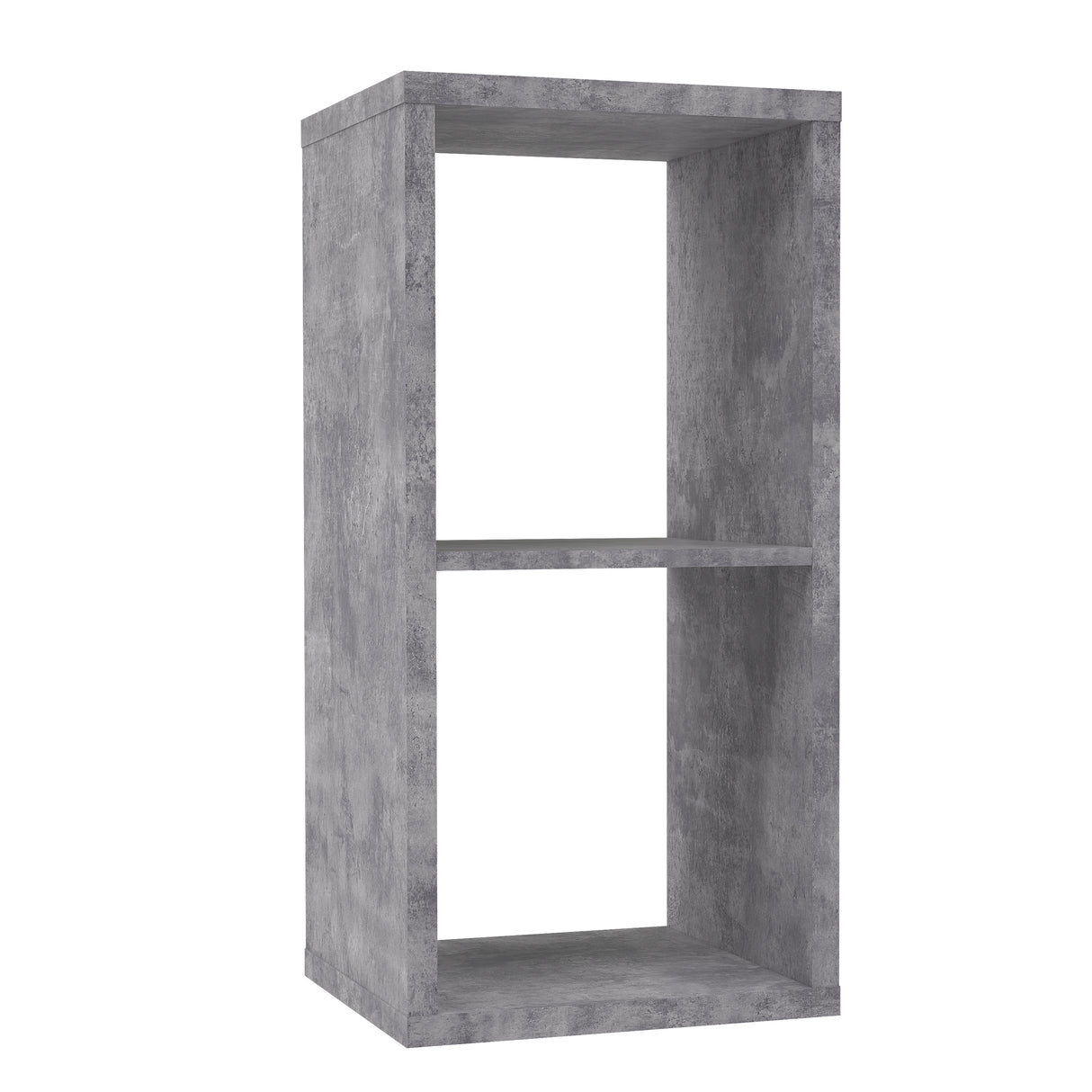Cora 2 Tier Lamp Table/Bookcase in Concrete Grey - FurniComp