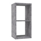 Cora 2 Tier Lamp Table/Bookcase in Concrete Grey - FurniComp