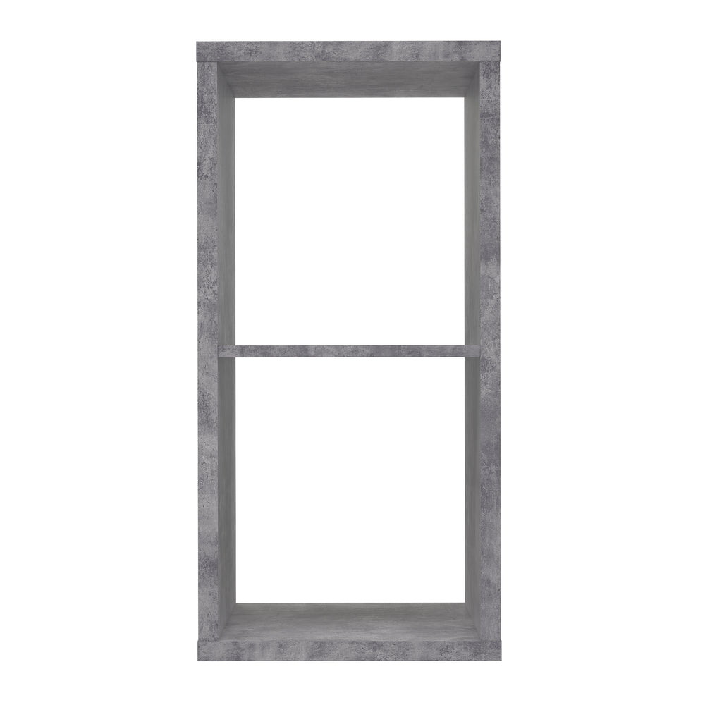 Cora 2 Tier Lamp Table/Bookcase in Concrete Grey - FurniComp