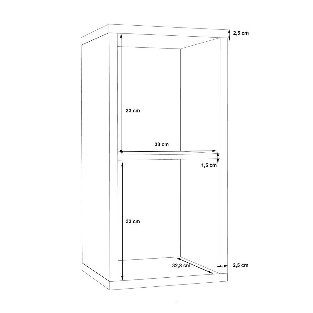 Cora 2 Tier Lamp Table/Bookcase in Sonoma Oak - FurniComp