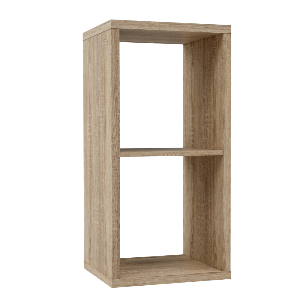 Cora 2 Tier Lamp Table/Bookcase in Sonoma Oak - FurniComp