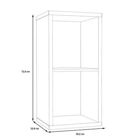 Cora 2 Tier Lamp Table/Bookcase in White - FurniComp