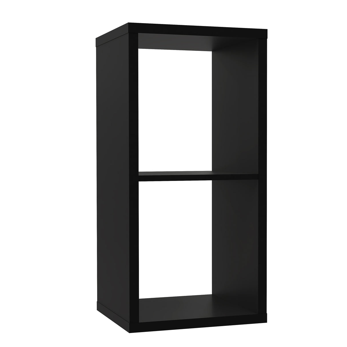 Cora 2 Tier Lamp Table/Bookcase in Black - FurniComp