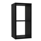 Cora 2 Tier Lamp Table/Bookcase in Black - FurniComp